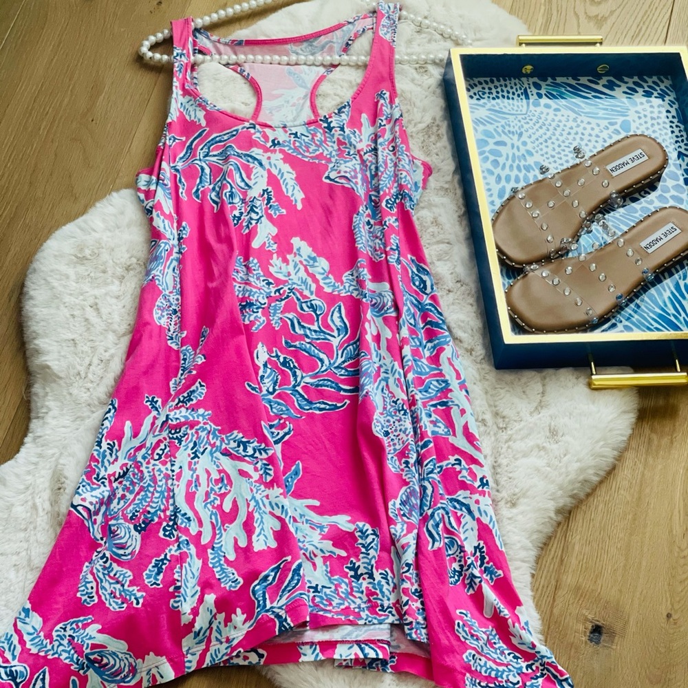 Lilly Pulitzer Pink Multi Floral Tank Dress